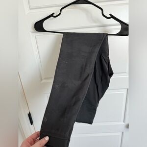 Lululemon leggings with mesh detail.